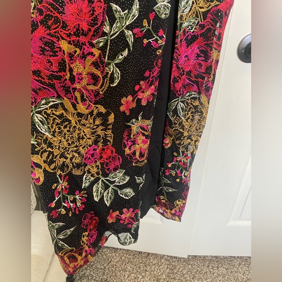 Embroidered Floral Slit Gown - Picture 5 of 5